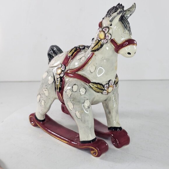 Blue Sky Clayworks Rocking Horse Trinket Box By Heather Goldminc 2005 - Picture 2 of 10